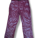 VICI burgundy faux leather cropped pants Photo 0