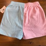 Samii Ryan BSR  Smiley never stop growing pink blue split Sweat Shorts Photo 7
