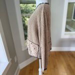 Christopher & Banks Vintage 90s  Tan Black Hand Embroidered V Neck Sweater Medium Photo 1