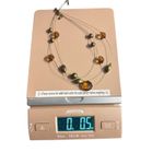 Amber Brown Beaded Necklace Gold Tone Wire‎ Statement Costume Jewelry Women Y2K Photo 4