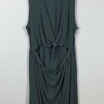 Aerie Cutout Ribbed Dress Knot Tie Green Women’s Size Medium Mini Lightweight Photo 1