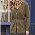 CAbi Aerial Longline cardigan sweater #3536 Olive green sz Small Photo 1