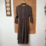 Black Crane The Wide Culotte Wool Blend Jumpsuit in Olive Brown Size XS Photo 9