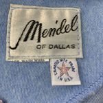 Handmade Vintage 70s  Maxi Dress L Blue Eyelet Lace Sleeves Square Neck Boho Photo 5