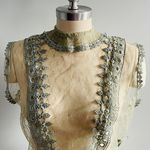 POL Sheer Antique Style Lace Sleeveless Top - Cream and Blue- Size Small- NWT Photo 1