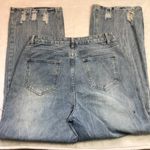 SheIn Distressed Straight Leg Jeans Women's XL High Waist Baggy Light Wash Denim Photo 8