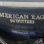 American Eagle  Black Hi-Rise Cut-Off Shorts Super Super Stretch Sz 2 Lace Detail Photo 5