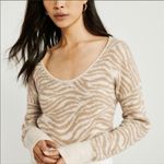 Abercrombie & Fitch NWOT Zebra Print Scoop Neck Sweater Photo 1