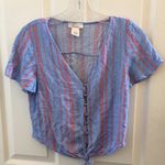 Urban Romantics FINAL MARKDOWN Juniors’  Tie-Front Top (S) Photo 0