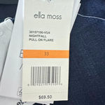 Ella Moss  Pull On Flare Jeans Womens Size 33 Body Sculpt Dark Wash High Rise Photo 6