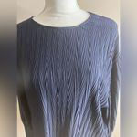 ZARA  navy blue textured bat wing blouse small Photo 1