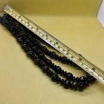 Black Faceted Quartz Gemstone Beads Necklaces W/ 925 Silver Clasp Photo 4