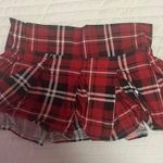 School Girl Plaid Skirt Red Photo 0