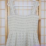 Madewell NEW  Lucie Smocked Tank Mini Dress in‎ Textural Clipdot, XL Photo 3