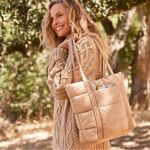 Lands' End  Wanderweight Ultralight Packable Tote Bag Desert Tan Shine Photo 0