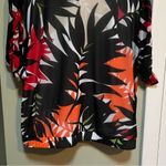 Worthington Boatneck Blouse White Black Palm Print M Photo 2