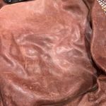 Leather Dean Bag Teardrop Round Handle Hobo Boho Two Tone Hippie Western Medium Brown Photo 8