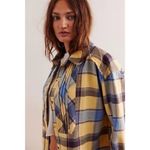 Free People  Layla Oversized Plaid Button Down Shirt Size L Photo 8