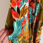 1. State  Floral Wide-Leg Boho Jumpsuit Rayon Asym Hem Tie Waist Size S Photo 2