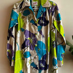 VTG 60's INDORABLES of CALIFORNIA MOD Bright Floral‎ Jacket Shirt Shacket S Photo 0