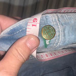 Vintage Liberty Blue Denim Tie Dyed Overalls Size 34 Photo 7