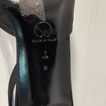 ST JOHN Black Lace Embellished Slingback Heels Made in Italy Size 7 1/2 Photo 6