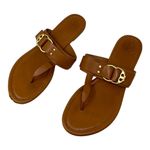 Tory Burch  Tan Leather Marsden Flat Thong Sandal Size 9.5 Photo 3