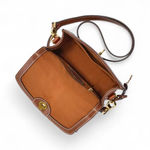 Fossil  Ainsley Small Flap Crossbody handbag Medium Brown Leather NWT $195 Photo 3