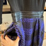 Milly Wool Blend & Lamb Leather Ponte Jacquard Dress w/Pockets, 6 Photo 3