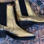 Topshop  gold booties. Size 10nwot Photo 0