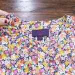 J.Crew • Band-collar ruffle-front shirt Liberty Libby floral print button down Photo 9