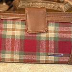Longaberger  Plaid Wallet - Red, Green, and Brown with 2 option snap closure Photo 0