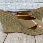 Kelsi Dagger open toe patent leather criss cross strap espadrille wedge sz 8 Photo 8