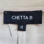 Chetta B Cream Beaded Tank Top Size 4 Beaded Cream Sleeveless Top Photo 5
