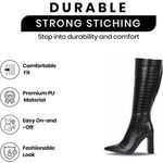 Cape Robbin NWT Black Crocodile Knee-High Boots Sz 9 Photo 7