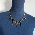 Bohemian Garden Floral Ornate Necklace with Earrings Set Pink Photo 9