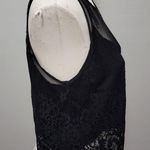 Anthropologie Anthrooologie Astr the Label black sleeveless lace crop top size medium Photo 1
