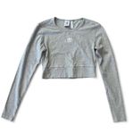 Adidas Originals Essentials Ribbed Long Sleeve Cropped T-Shirt Photo 3