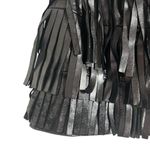 ALLSAINTS Aisha Silver Metallic Fringe Leather Mini Skirt Size 2 Photo 6