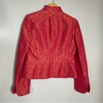 Linda Allard Ellen Tracy Pink Gold Asian Jacquard Paisley Jacket Size 4 Photo 2