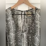 Show Me Your Mumu Snake Print Sheer Overlay High Low V-Neck Blouse Size M Photo 3