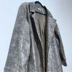 Good American Womens Long Sleeves Trench Coat Taupe Silver Size 6 Photo 6