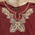 Shyanne Blouse Top Long Sleeve Peasant Boho Western Cowgirl Embroidered Rodeo XL Photo 1