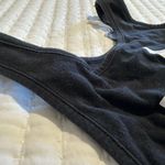 Adidas Sports Bra Black White Logo Sleeveless Workout Top No Lining Sz S Small Photo 10