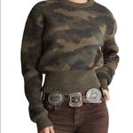 Polo Ralph Lauren Camouflage Print Crew Neck Wool Sweater XS Green Photo 0