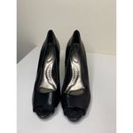 dexflex comfort  Klue Womens Size 6.5 Open Toe Heel Shoes Black Shiny Photo 1