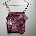 American Eagle  Women Tie Dye Purple Crop Top Spaghetti Strap Size‎ Large. Photo 4