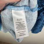 Talbots Sketched Floral Crewneck Tee Size 1X Blue Cotton Stretch Comfort Layers Photo 6