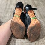 L.A.M.B. black leather sandals open toe made in Brazil Photo 4