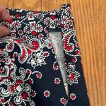 Talbots Bandana Print A-line Mini Skirt Women Petite 14p Navy Red NWT Photo 4